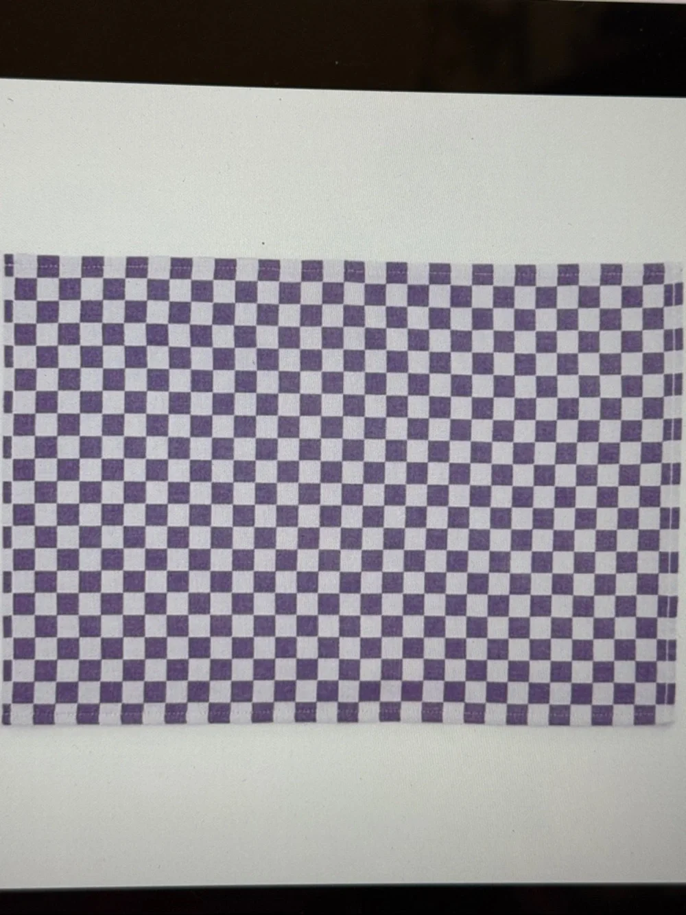 MacKenzie-Childs (4) Plum Check Placemat